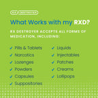 Rx Destroyer medication buster solution showing the integrated view gauge on the side