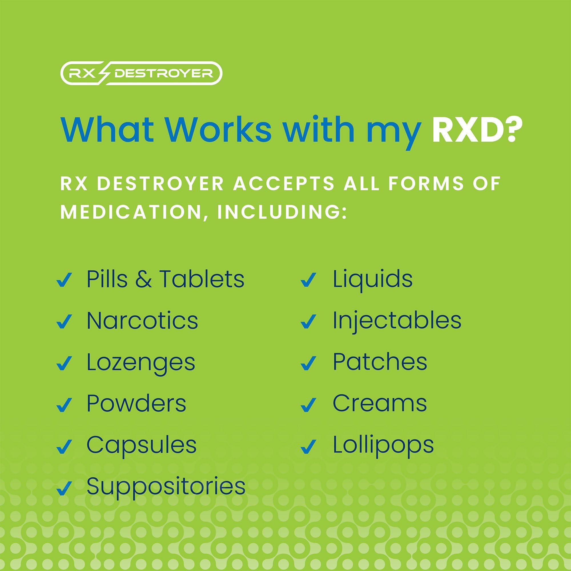Rx Destroyer medication buster solution showing the integrated view gauge on the side