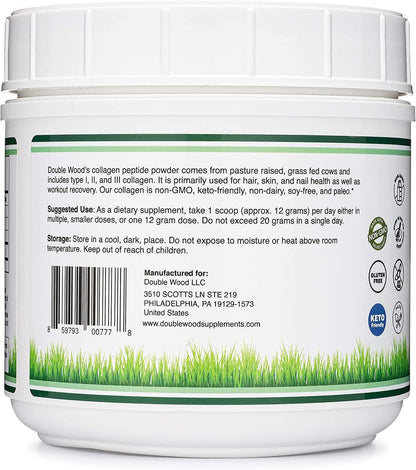 Authentic USA imported multi collagen peptide powder container back label details