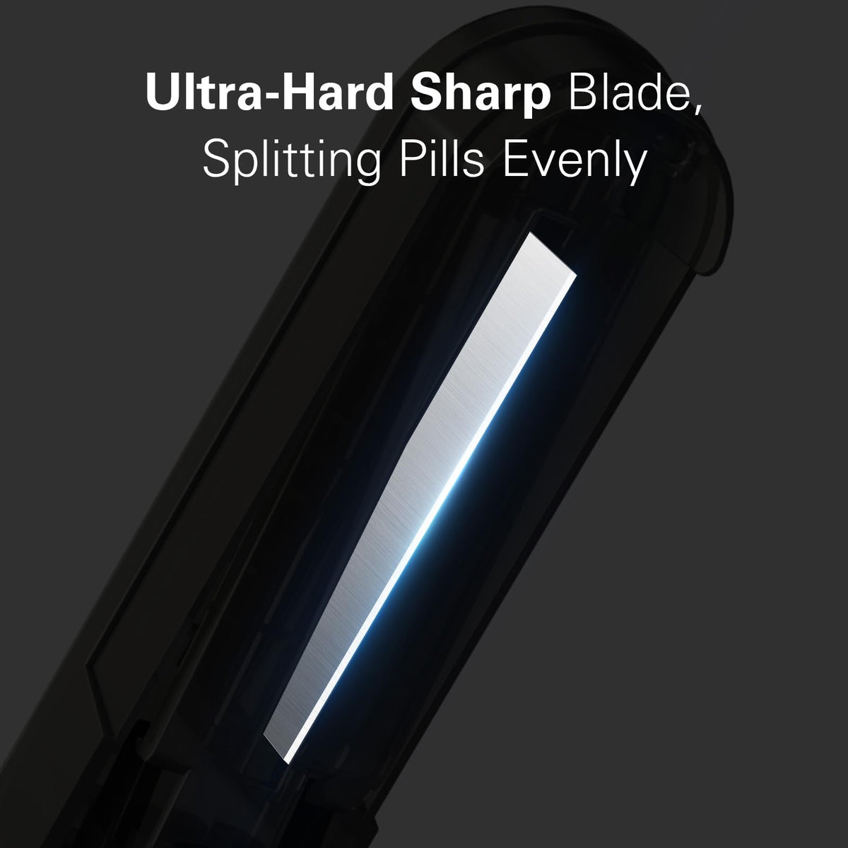 Bug Hull authentic USA imported medication splitter close up on non slip silicone strips.
