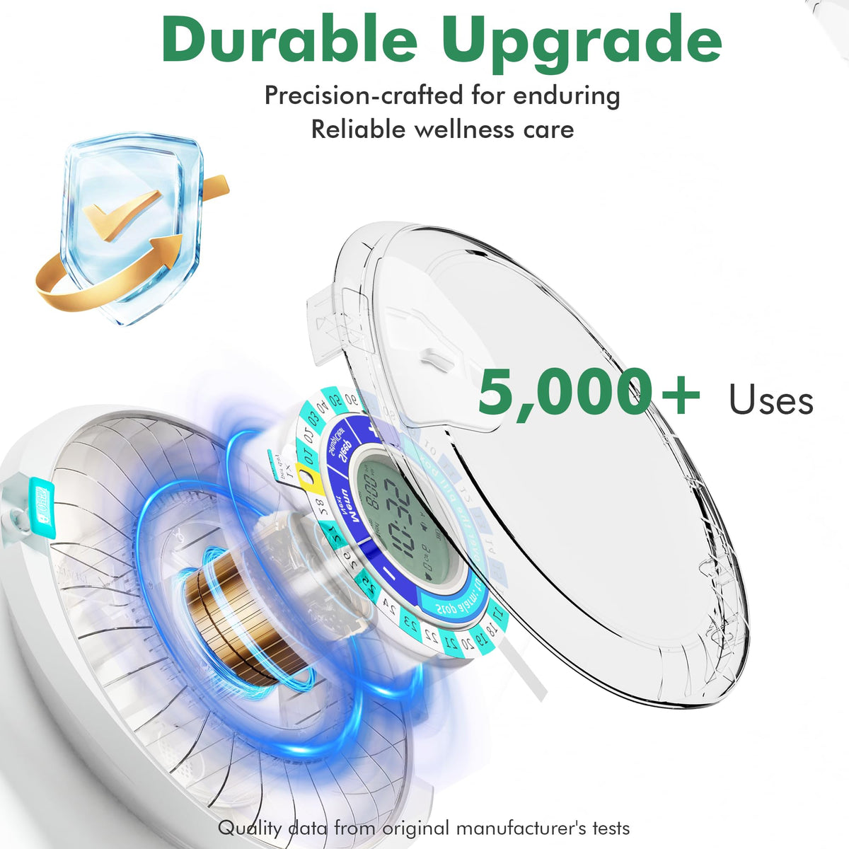 Windtrace electronic tablet organizer internal tray showing mix-proof technology under two millimeters