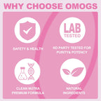 Authentic USA imported OMOGS collagen peptides package with prebiotics for skin and gut health.