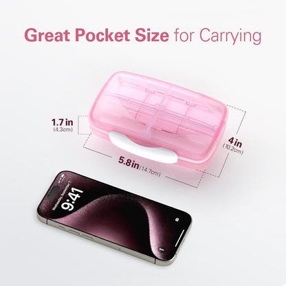 Size comparison of the Barhon travel organizer holding multiple large fish oil supplements