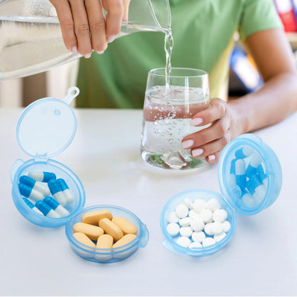 EIVENNKO travel pill container stored neatly inside a side pocket of a women's purse