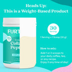 Close up of Further Food 100 percent pasture raised grass fed collagen powder packaging details for Indian consumers.