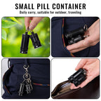 SOBAHIDO waterproof aluminium alloy small pill case showing the rubber O ring seal.