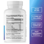 Dr. Emil Nutrition Multi Collagen Plus five phase peptide blend supplement fact label.