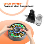 Spacious individual compartments filled with large vitamin capsules and fish oil softgels