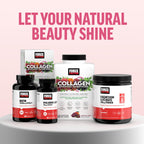 Vegetarian friendly collagen support vitamins C and E chews bottle angle view.