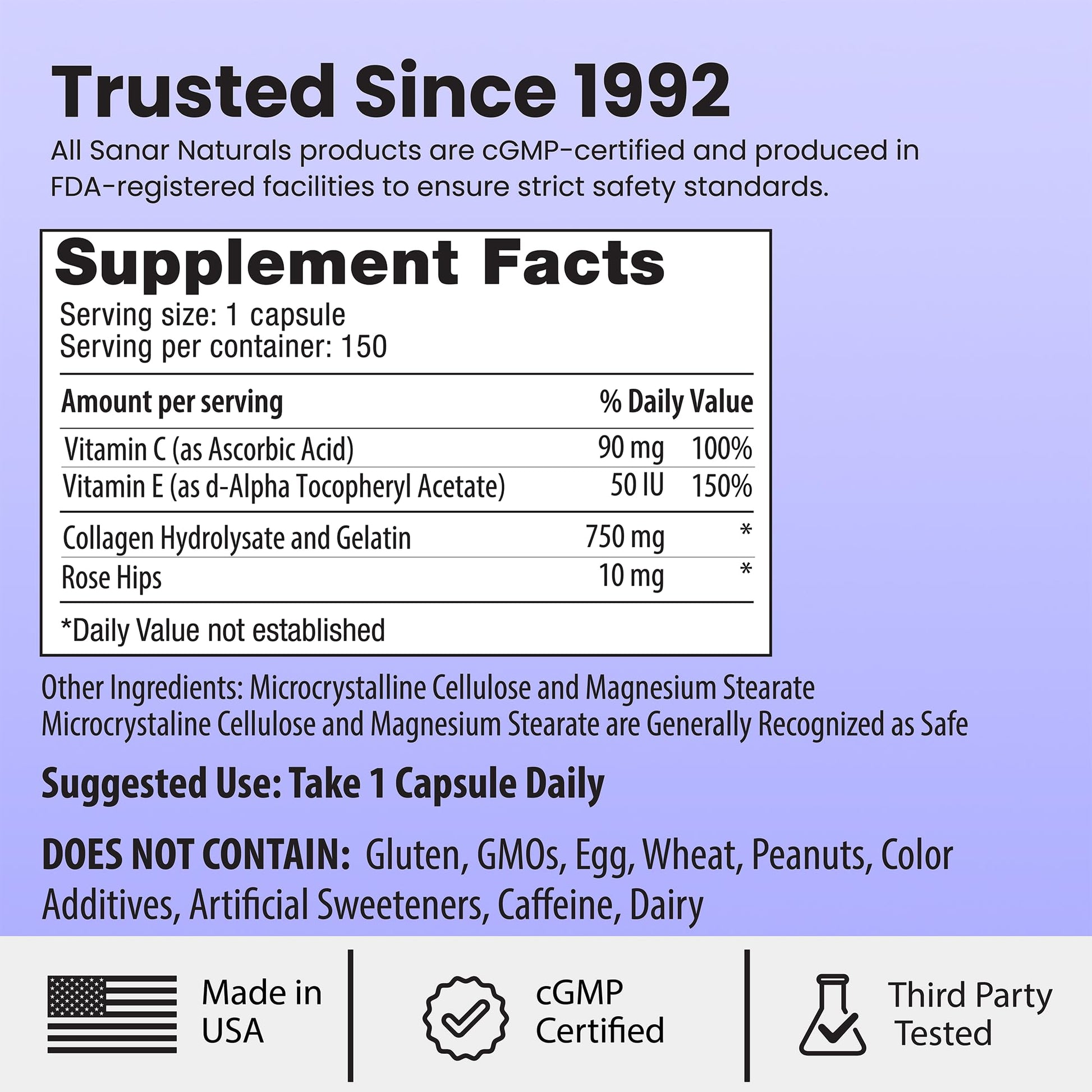 Sanar Naturals premium collagen wrinkle formula for reduction of fine lines