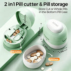 Open medicine splitter showcasing the adjustable alignment slot for tiny pills