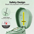 ZHIYES portable pill box organizer showing the bottom daily storage compartment