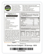 Secure packaging layout of USA imported Organixx collagen peptides powder supplement for premium wellness support.