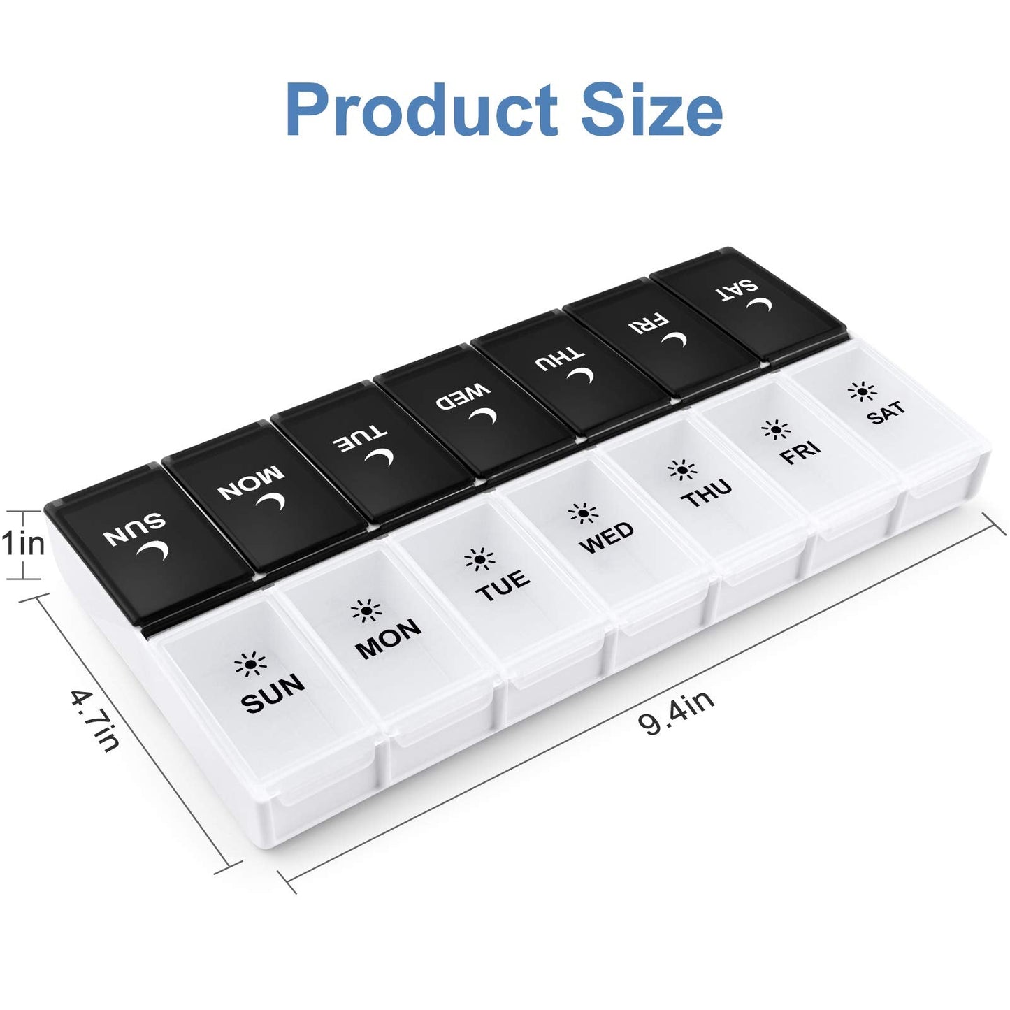 DANYING twice a day prescription planner highlighting high-end silk printed weekday labels