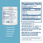 NativePath unflavored collagen powder nutrition facts panel showing Fortibone and Verisol ingredients