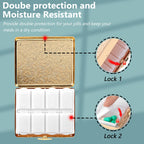 EYIWEITING premium metal pill box displaying the durable wear-resistant pink exterior finish
