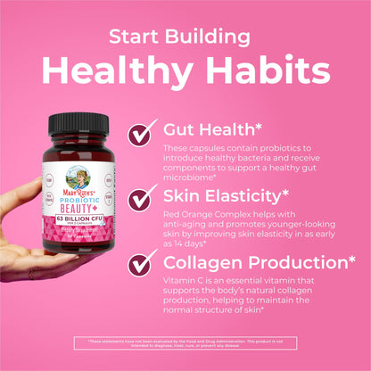 MaryRuth Organics 63 Billion CFU probiotic beauty capsules with ceramosides