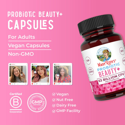 MaryRuth Organics anti aging skin elasticity capsule supplement presentation