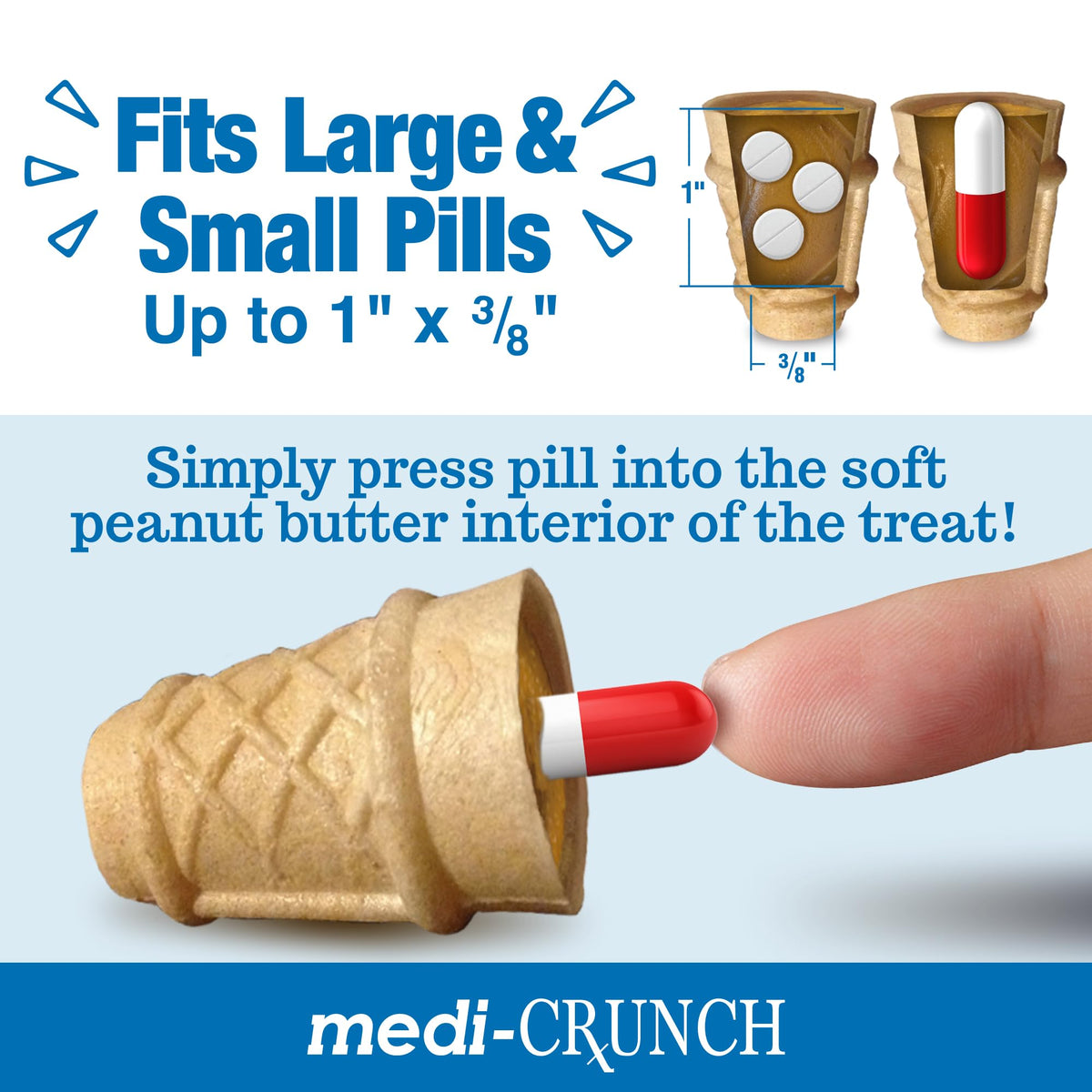 Canine health supplies peanut butter filled dog treats for pills