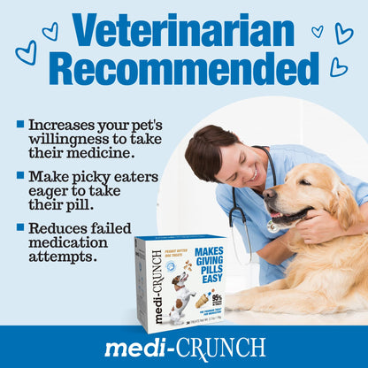 Medi-Crunch sixty count pet health supplement treats side panel