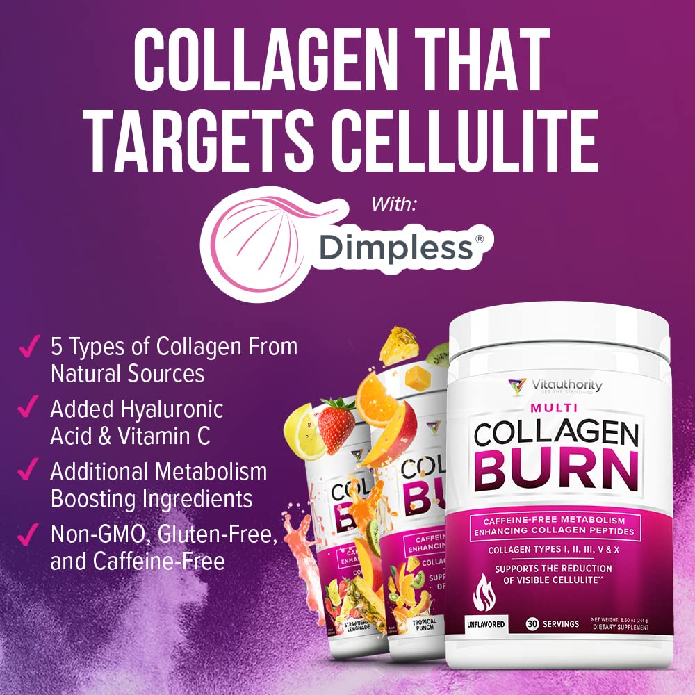 Vitauthority Multi Collagen Burn packaging back view