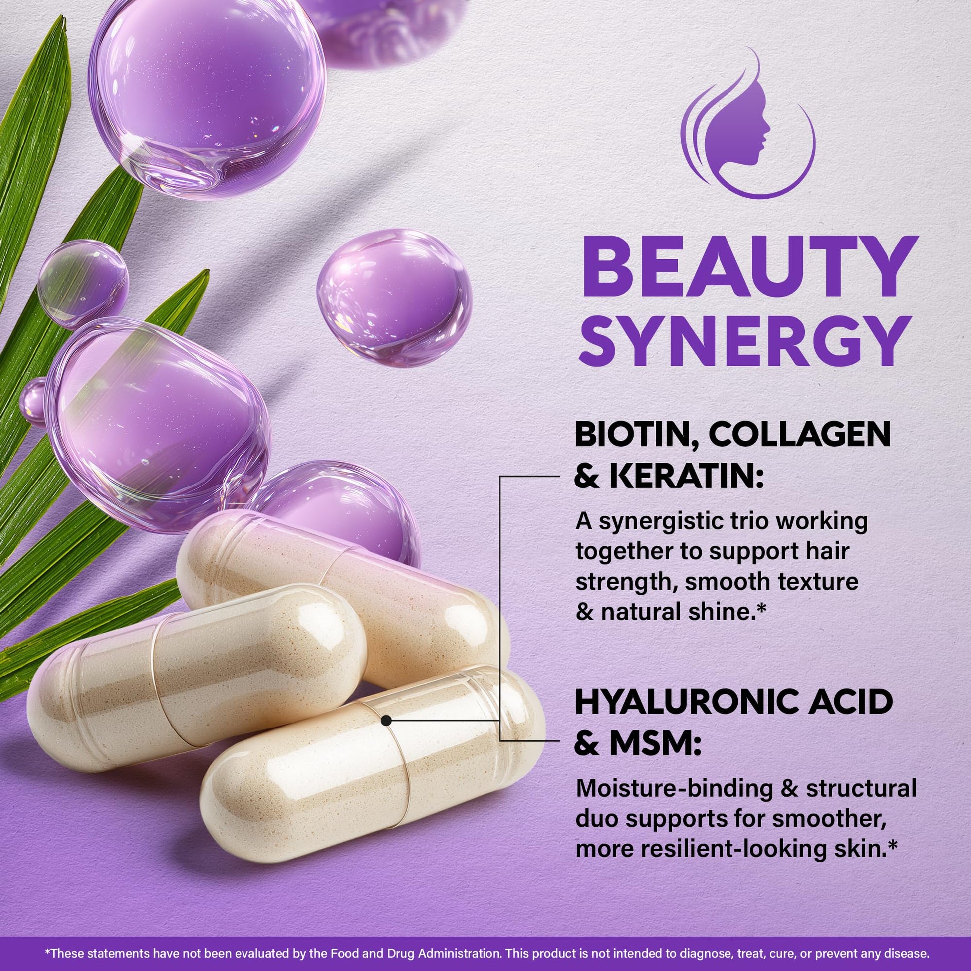 Dlnia Nutriharmony Biotin Collagen Hyaluronic Acid 120 Capsules daily wellness