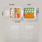 Compact moisture proof medicine box next to purse pocket for travel use