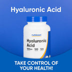 Nutricost Hyaluronic Acid 120 count bottle angled display