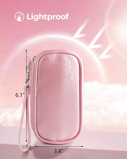 AMOOS moistureproof supplement organizer highlighting the durable premium zipper closure