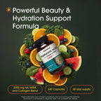 NatureBell Hyaluronic Acid supplement bottle back label with ingredients