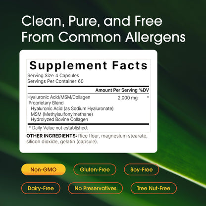 NatureBell Hyaluronic Acid capsules proprietary blend details