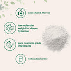 DIY facial serum preparation with hyaluronic acid powder