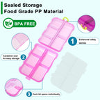 SESIIduo medication storage case alongside the included package of one hundred forty four clear labels.