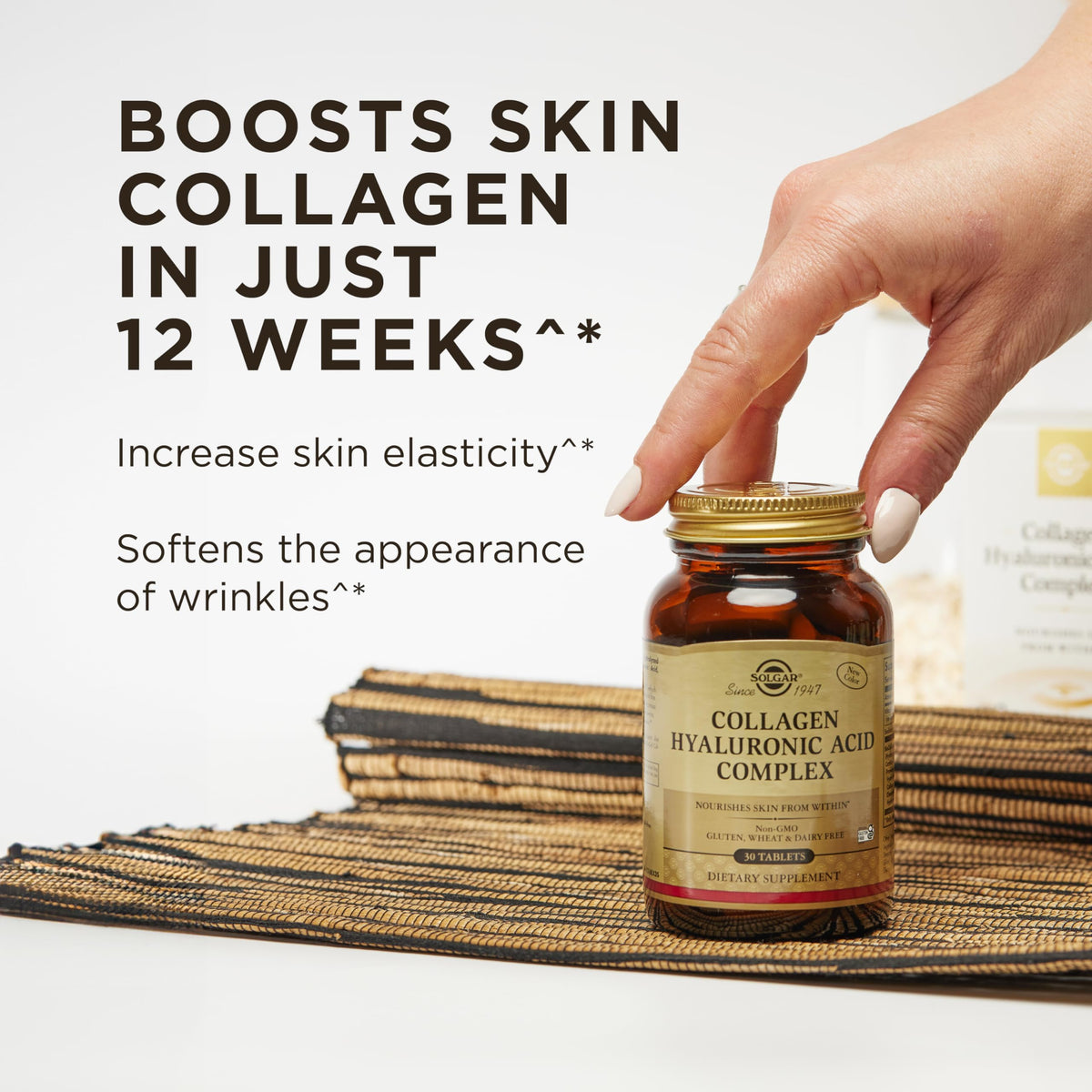 Solgar Collagen Hyaluronic Acid Complex ingredients and nutritional information