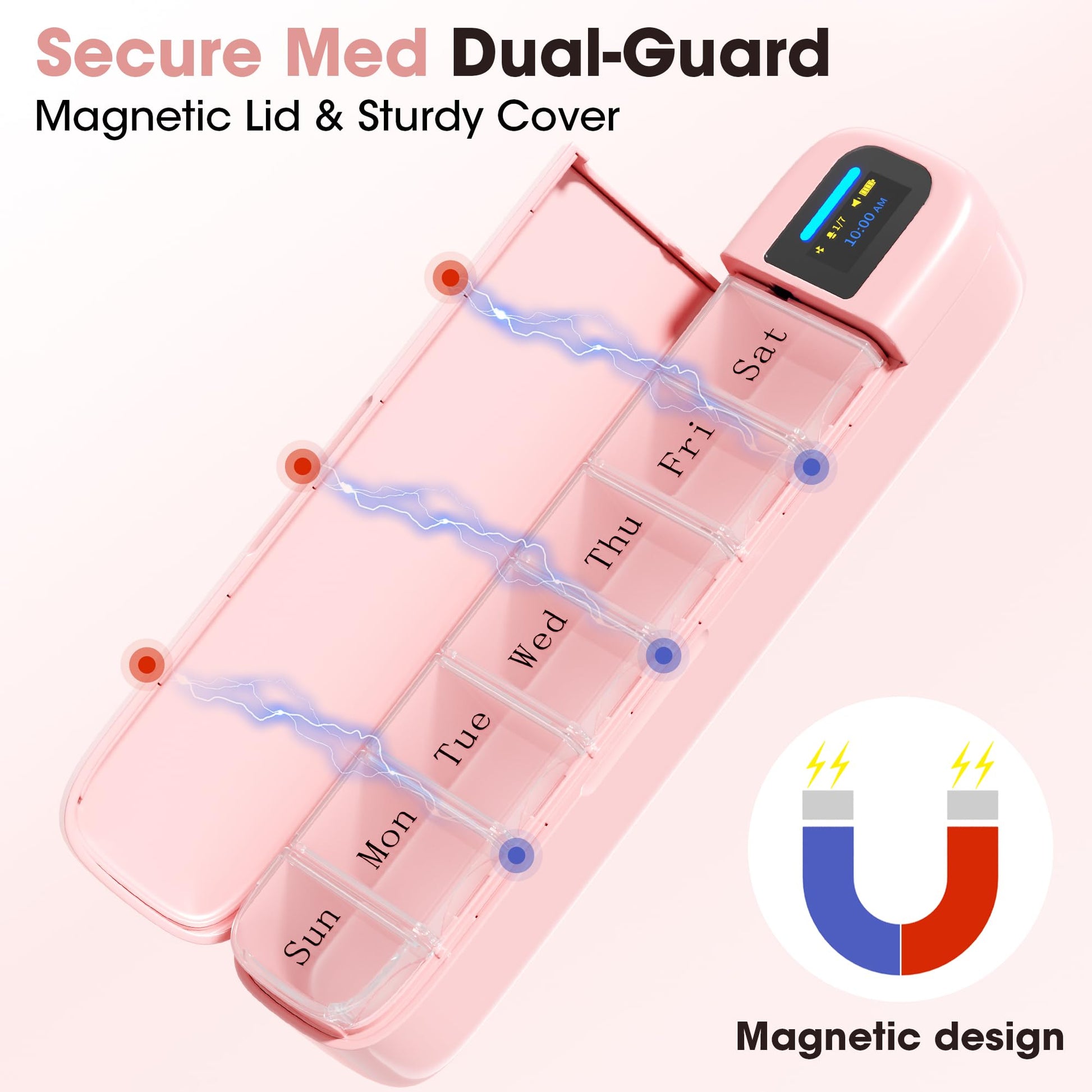 Daviky smart medicine reminder with digital Bluetooth connectivity settings