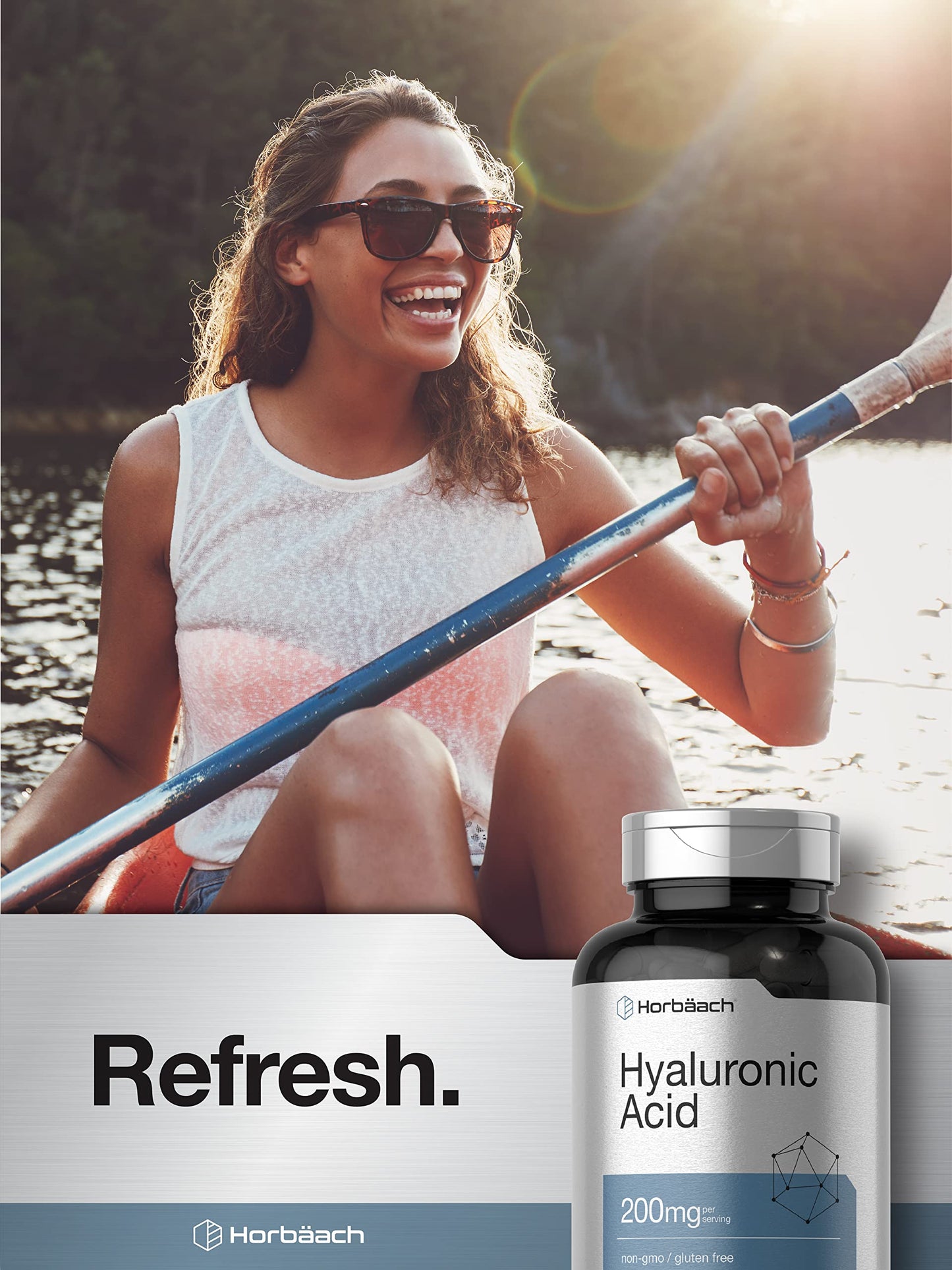 Horbäach Hyaluronic Acid 150 Capsules Back Label