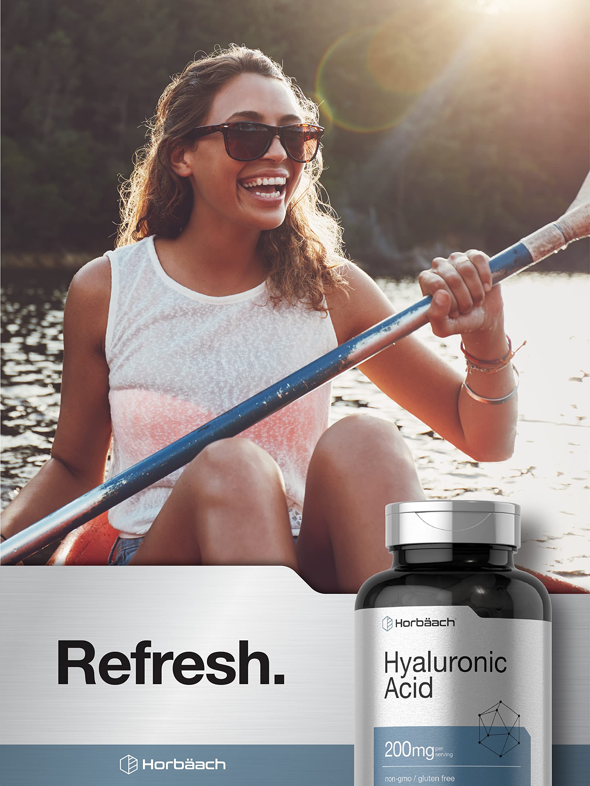 Horbäach Hyaluronic Acid 150 Capsules Back Label