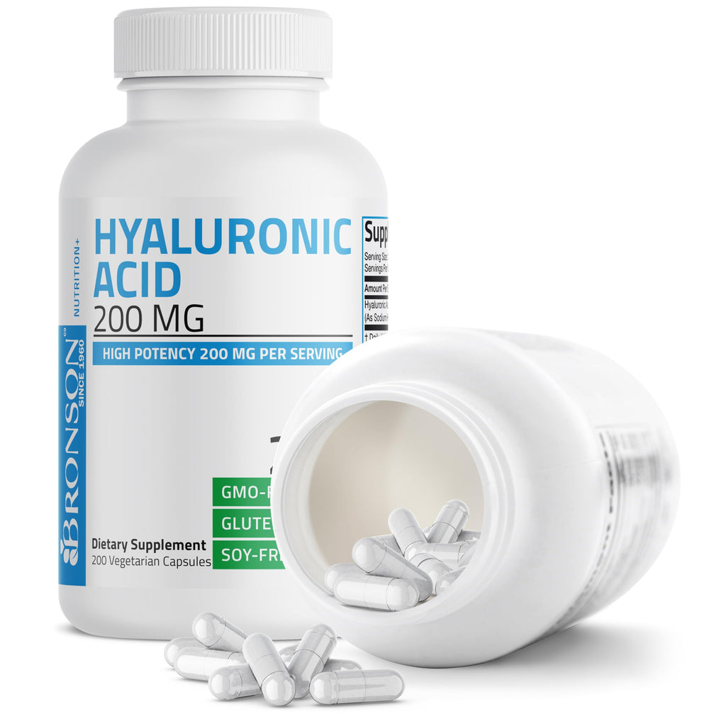Bronson Hyaluronic Acid 200 mg bottle with cap