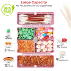 Zentiky portable medicine container open showing interior compartments