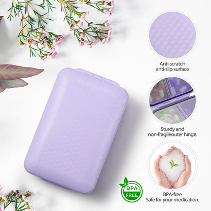 OUVBTX portable vitamin container demonstrating the secure magnetic lock system that prevents accidental spills