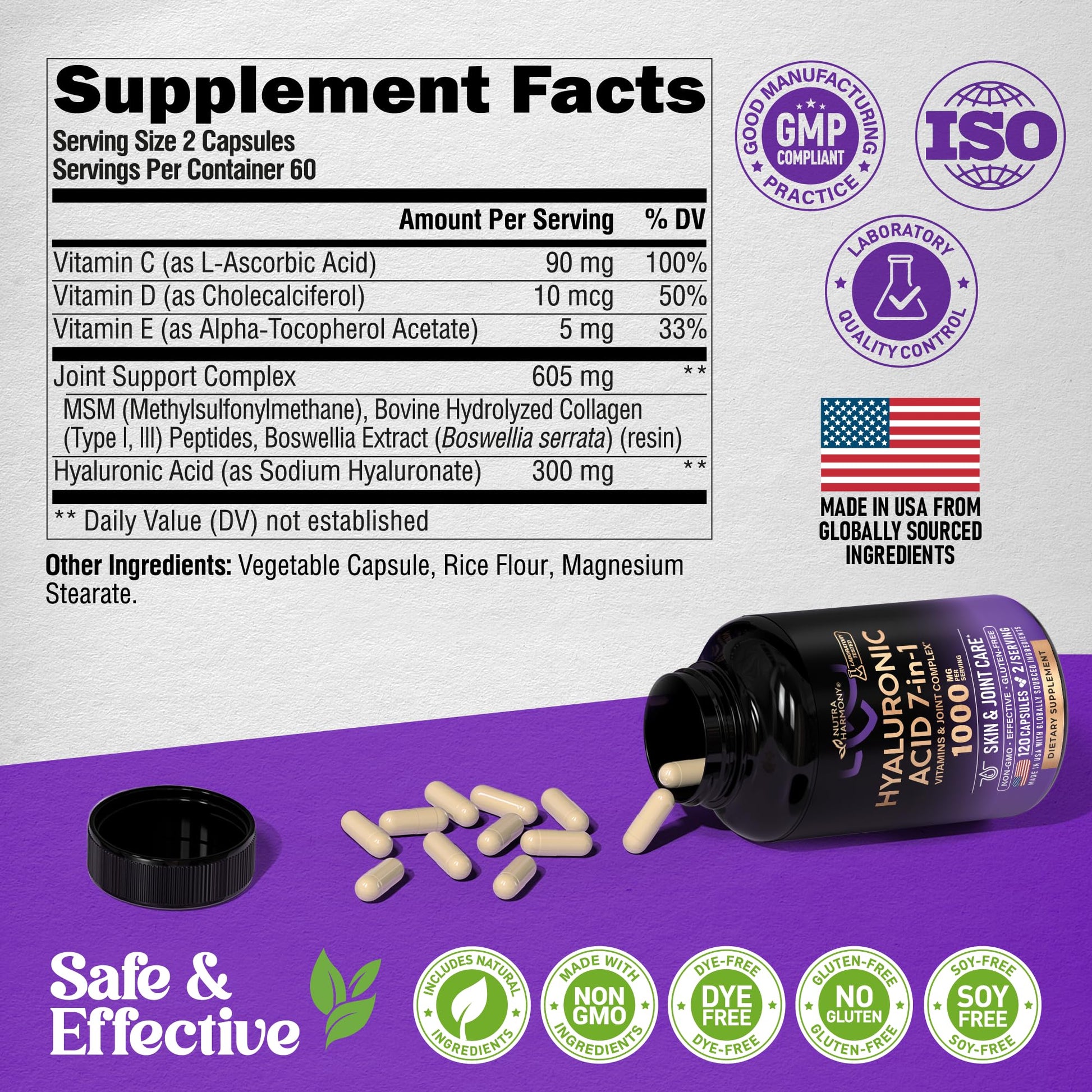 Nutraharmony Collagen and Boswellia Complex Supplement