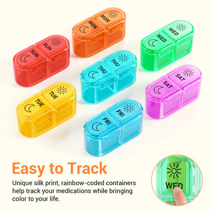 BPA free food grade plastic pill container holding large fish oil capsules and vitamins