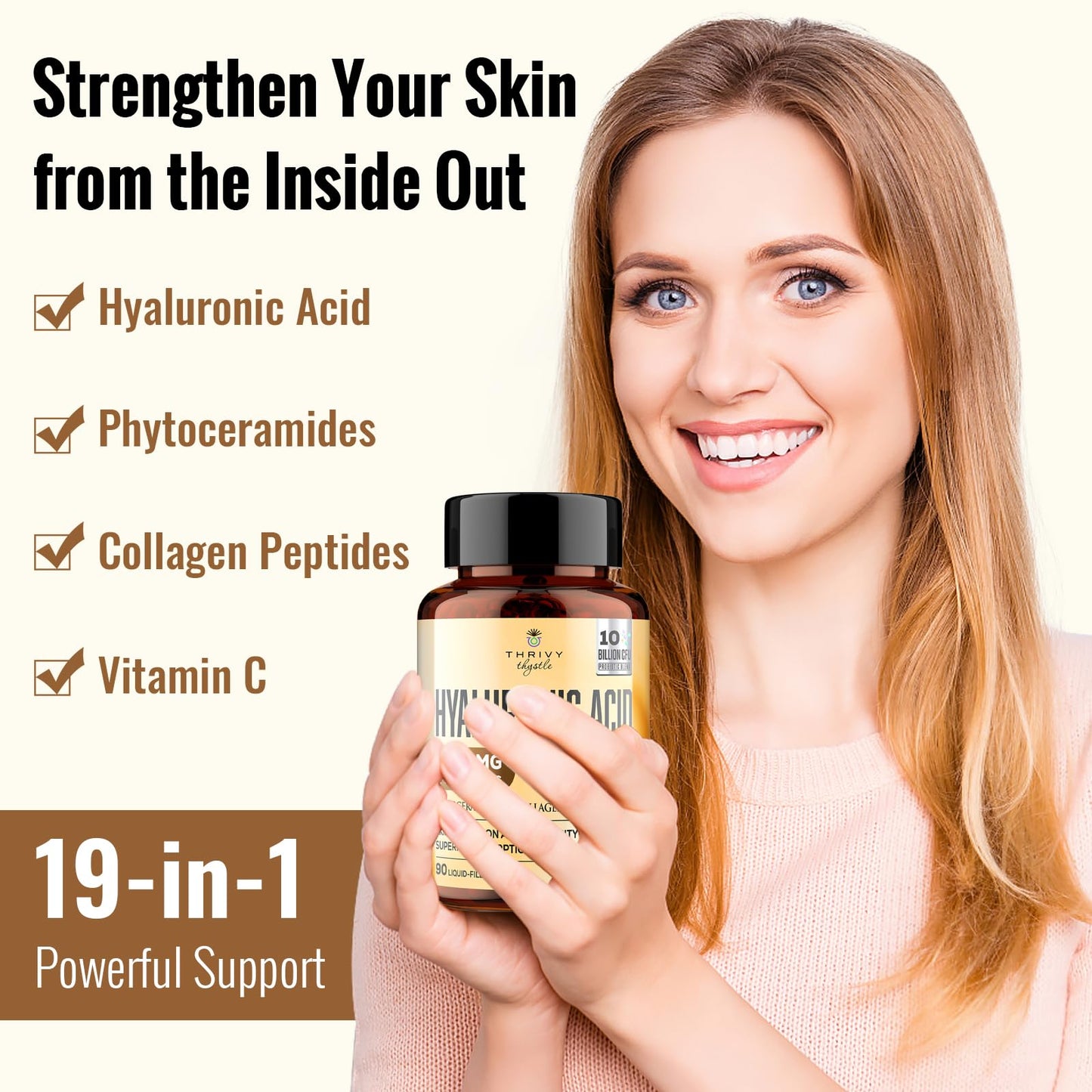 Thrivythystle 19-in-1 formula supplement bottle
