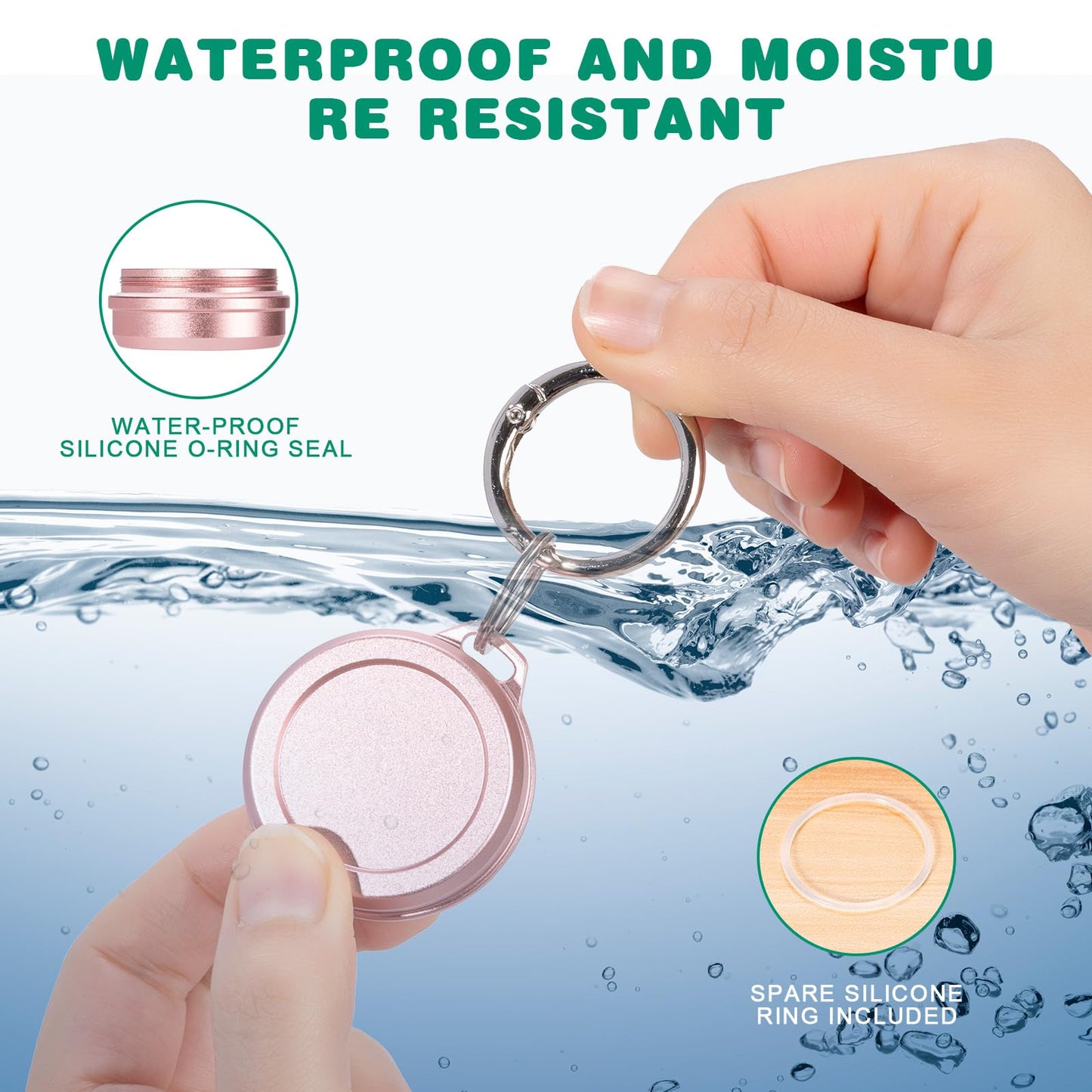 Durable weatherproof medicine keychain fob for daily travel and outdoor use