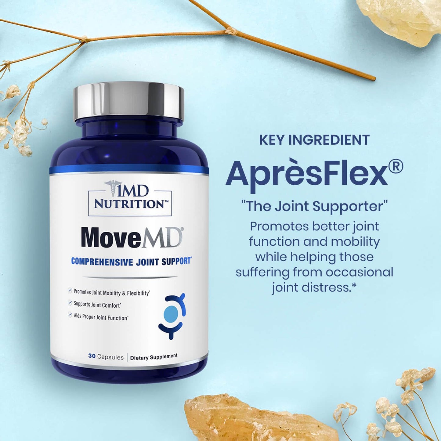 1MD Nutrition MoveMD joint supplement ingredients label