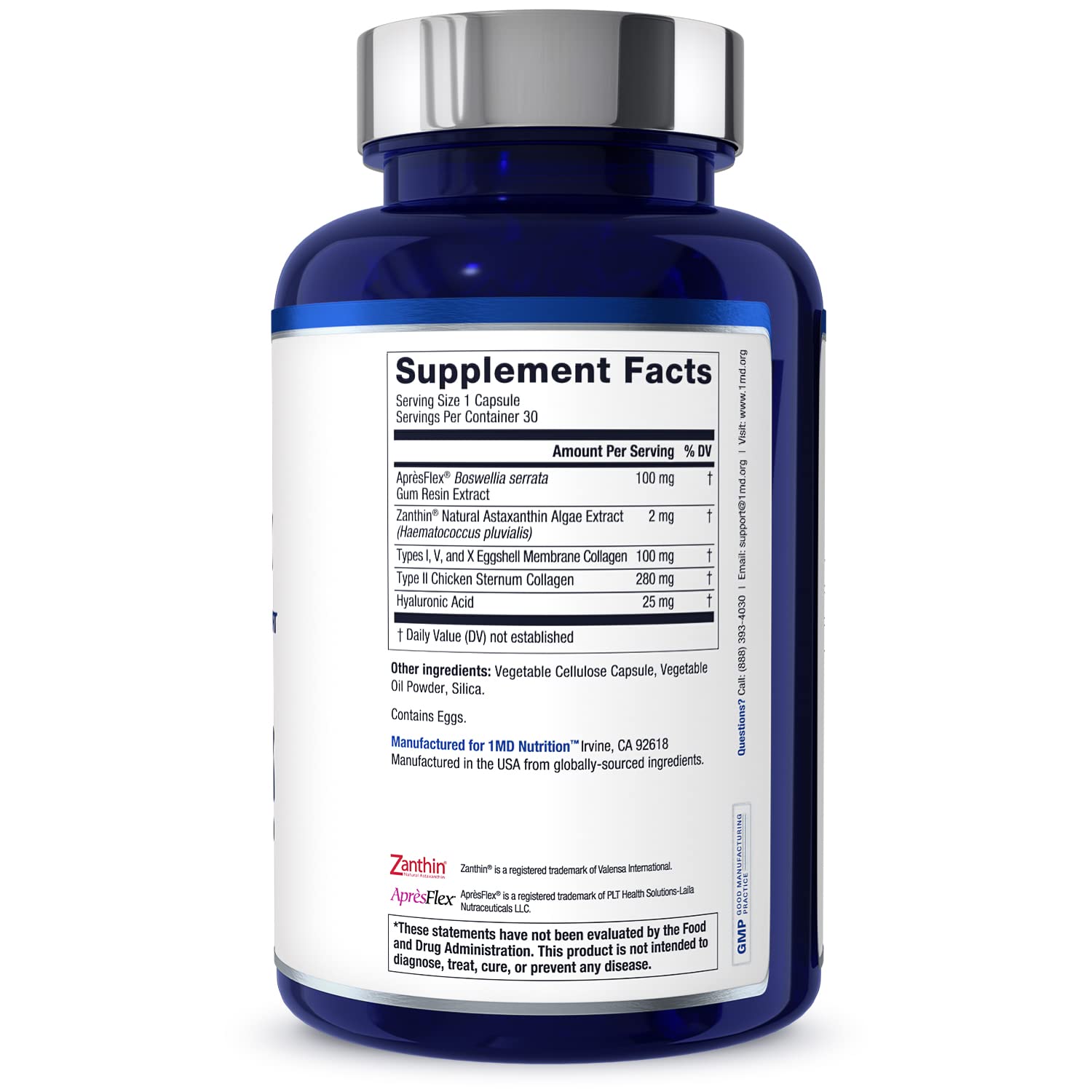 1MD Nutrition MoveMD daily joint care capsule bottle
