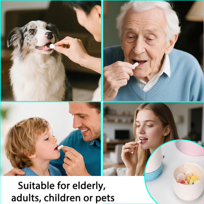 Veroral portable daily medication splitter being used for large pills