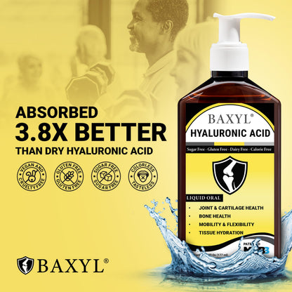 Baxyl Liquid Hyaluronic Acid patented MHB3 formula bottle