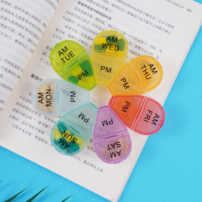 Zhengyuan food-grade plastic medicine dispenser filled with assorted daily vitamin capsules and supplements