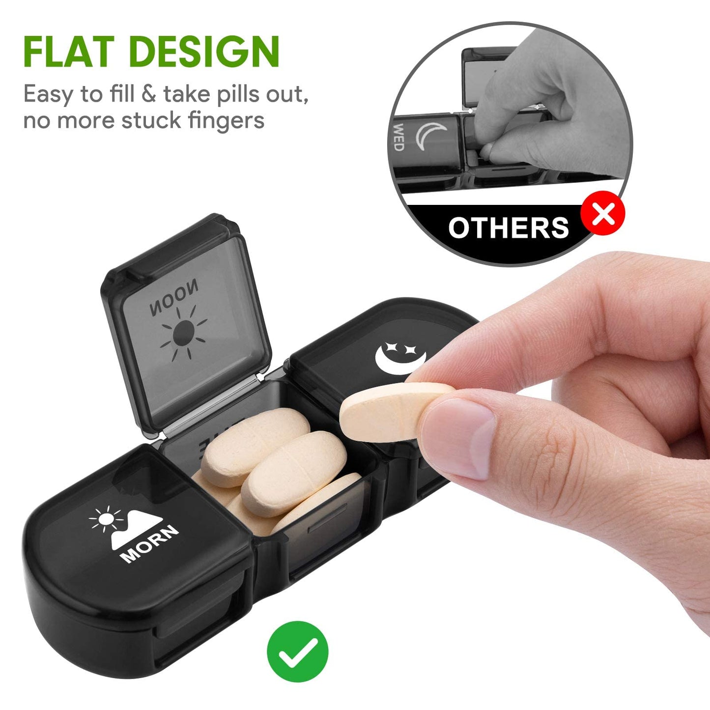 Fullicon portable vitamin storage case lightweight travel setup